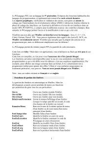 Manuel de r&eacute;f&eacute;rence WLangage : fonctions et fonctionnalit&eacute;s