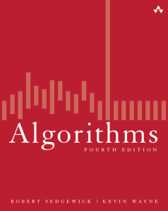 Algorithms 4th Edition Textbook by Sedgewick & Wayne