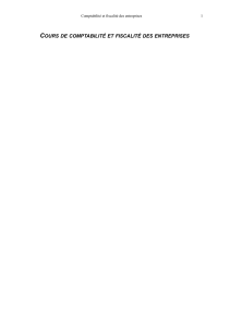 Cours de Comptabilit&eacute; et Fiscalit&eacute; des Entreprises
