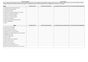 Feuille d'&eacute;valuation Bac de Fran&ccedil;ais (EAF) : Auto-&eacute;valuation des comp&eacute;tences