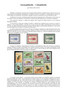 Entomophilat&eacute;lie & Col&eacute;ophilat&eacute;lie : Collection de Timbres d'Insectes