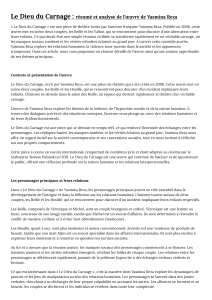 Le Dieu du Carnage : r&eacute;sum&eacute; et analyse de Yasmina Reza