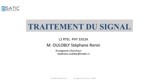 Traitement du Signal - Cours L2 RTEL PHY 3352A