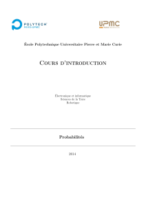 Cours d'introduction aux probabilit&eacute;s - UPMC 2014