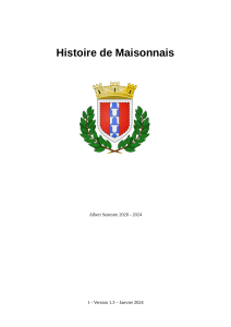 Histoire de Maisonnais: Histoire locale et patrimoine