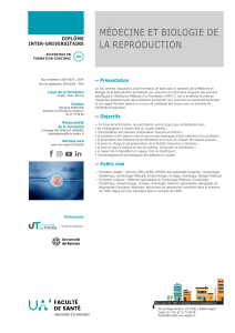 DIU M&eacute;decine et Biologie de la Reproduction - Programme 2024/2025