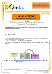 Guide pratique poste pr&eacute;fabriqu&eacute; HTA/BT distribution publique