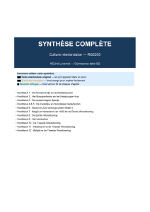 SYNTH&Egrave;SE COMPL&Egrave;TE Culture n&eacute;erlandaise &mdash; RG2205