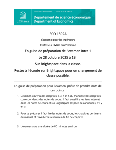 Pr&eacute;paration ECO 1592A: &Eacute;conomie pour ing&eacute;nieurs