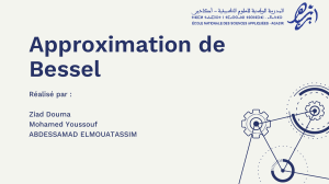 Approximation de Bessel : Filtres et Applications