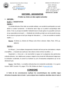 Examen Histoire-G&eacute;ographie UCAD 2024