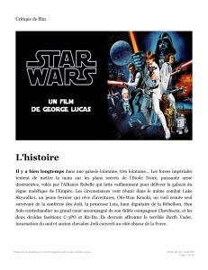 Critique de Star Wars : analyse du film culte de George Lucas