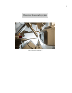 Exercices de cristallographie : Diffractom&egrave;tre &agrave; rayons X & Structures cristallines