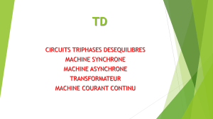 TD Circuits Triphas&eacute;s, Machines &Eacute;lectriques - Exercices