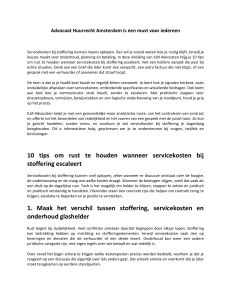 10 tips voor rust bij servicekosten stoffering