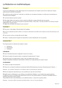 La R&eacute;daction en math&eacute;matiques