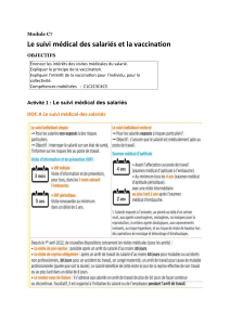 Module C7 : Suivi m&eacute;dical salari&eacute;s et vaccination