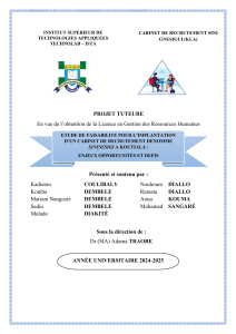 &Eacute;tude de faisabilit&eacute; pour cabinet de recrutement &agrave; Koutiala