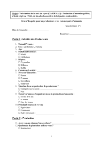 Questionnaire Producteurs et Commer&ccedil;ants Anacarde - Projet CAJOUVAL