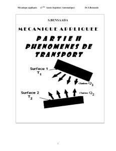 M&eacute;canique Appliqu&eacute;e : Ph&eacute;nom&egrave;nes de Transport