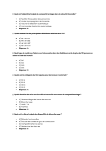 Quiz de s&eacute;curit&eacute; incendie