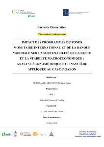 Impact des programmes FMI/Banque mondiale sur la dette du Gabon