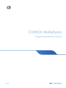 COMSOL Multiphysics Programming Reference Manual 5.4