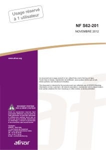 NF S62-201 French Standard November 2012