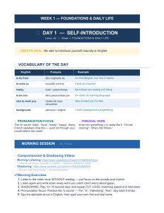 30-Day English Program: Week 1, Day 1 - Self-Introduction
