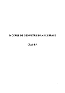 Module de g&eacute;om&eacute;trie dans l'espace