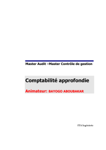 Comptabilit&eacute; approfondie : Master Audit et Contr&ocirc;le de gestion