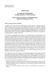 Anselm Strauss : La trame de la n&eacute;gociation