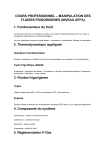 Cours professionnel manipulation fluides frigorig&egrave;nes AFPA
