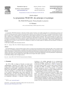 Le programme TEACCH : des principes &agrave; la pratique