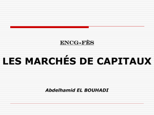 Les March&eacute;s de Capitaux - Cours Universitaire
