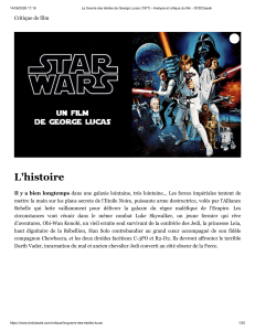 La Guerre des &eacute;toiles de George Lucas (1977) - Analyse et critique du film - DVDClassik