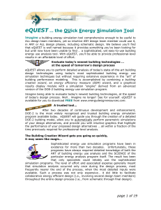 eQUEST: Quick Energy Simulation Tool for Building Design