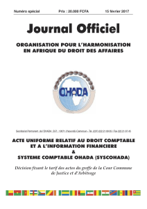 OHADA Accounting Act & SYSCOHADA System