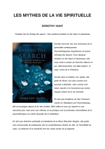 LES MYTHES DE LA VIE SPIRITUELLE - DOROTHY HUNT