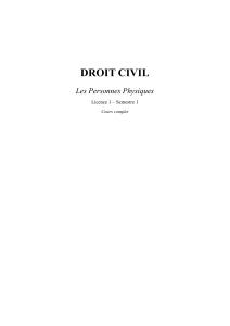 S1 Droit Civil - Cours complet