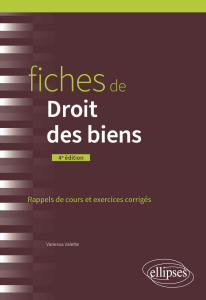 Fiches de Droit des biens - &Eacute;tude du patrimoine et des biens