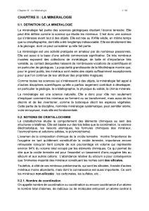 MINERALOGIE 1