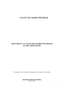 Statut du marin p&ecirc;cheur : guide pour marins et armateurs