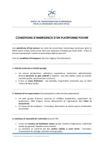Conditions Plateforme Poivre - D&eacute;veloppement &Eacute;conomique Nosy Varika