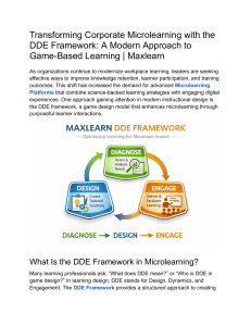 Transforming Corporate Microlearning with the DDE Framework  A Modern Approach to Game-Based Learning   Maxlearn