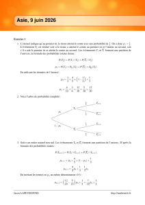 Conjunto de Exerc&iacute;cios de Probabilidade Matem&aacute;tica: Exerc&iacute;cio 1