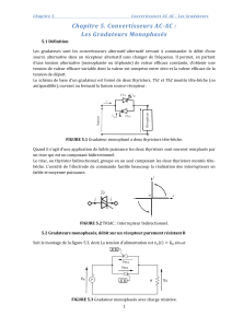 Chapitre 5 : Gradateurs monophas&eacute;s AC-AC
