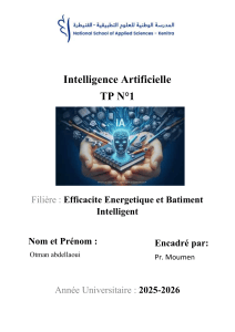 Travail Pratique Intelligence Artificielle N&deg;1