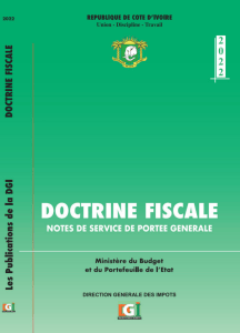 DOCTRINE FISCALE 2022