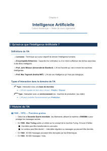 Chapitre 4: Intelligence Artificielle - Notes de cours